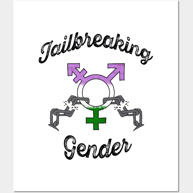 Jailbreaking Gender - Genderqueer Wall Art by Dandy Designs